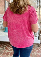 Ribbed Boat Neck Top | Hot Pink | Zenana - Casual Top -Jimberly's Boutique-Olive Branch-Mississippi