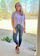 Ribbed Boat Neck Top - Lt Indigo | Zenana - Casual Top - Jimberly's Boutique - Olive Branch - Mississippi