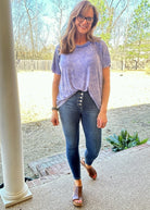 Ribbed Boat Neck Top - Lt Indigo | Zenana - Casual Top - Jimberly's Boutique - Olive Branch - Mississippi
