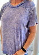 Ribbed Boat Neck Top - Lt Indigo | Zenana - Casual Top - Jimberly's Boutique - Olive Branch - Mississippi