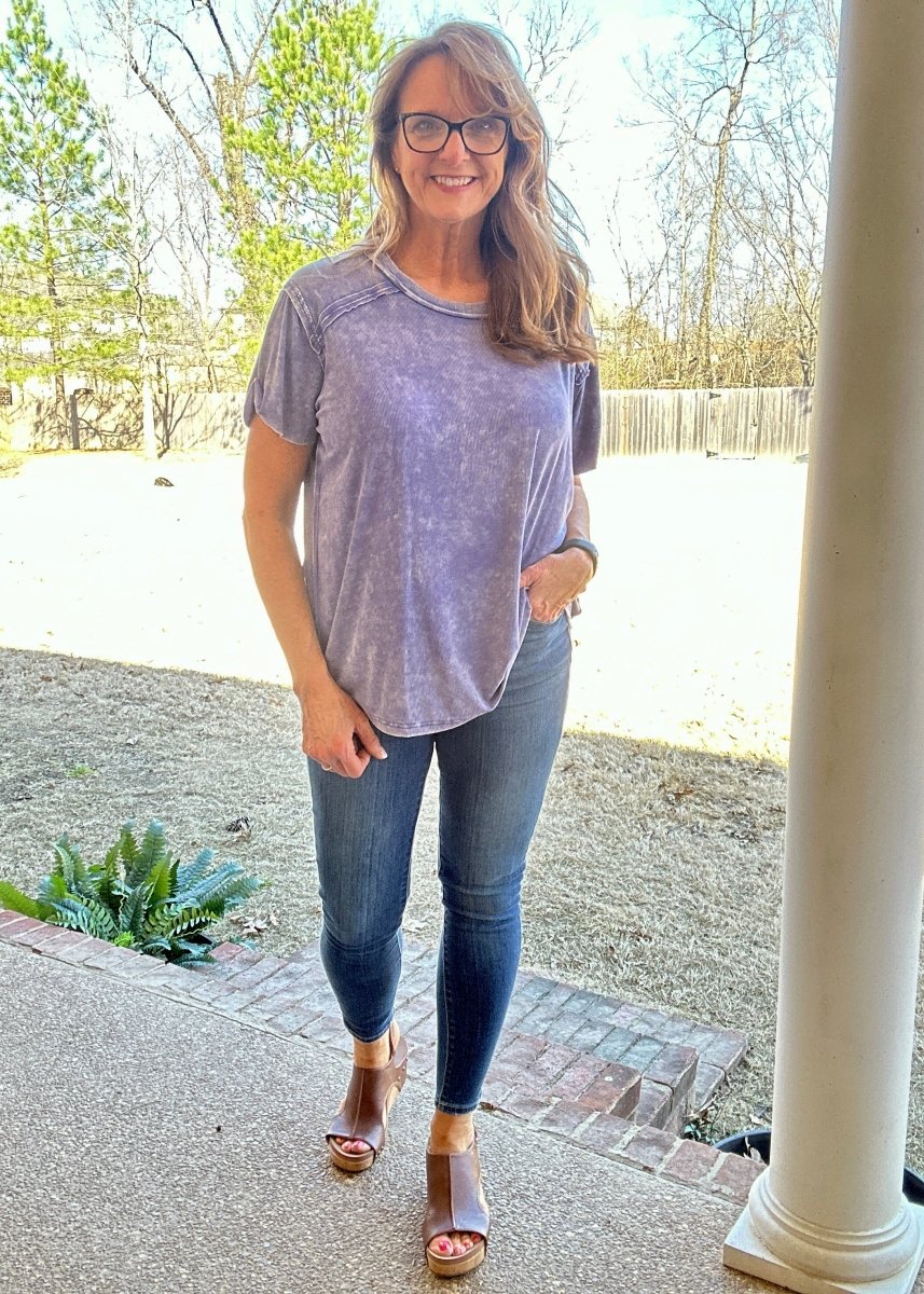 Ribbed Boat Neck Top - Marlin | Zenana - Casual Top - Jimberly's Boutique - Olive Branch - Mississippi
