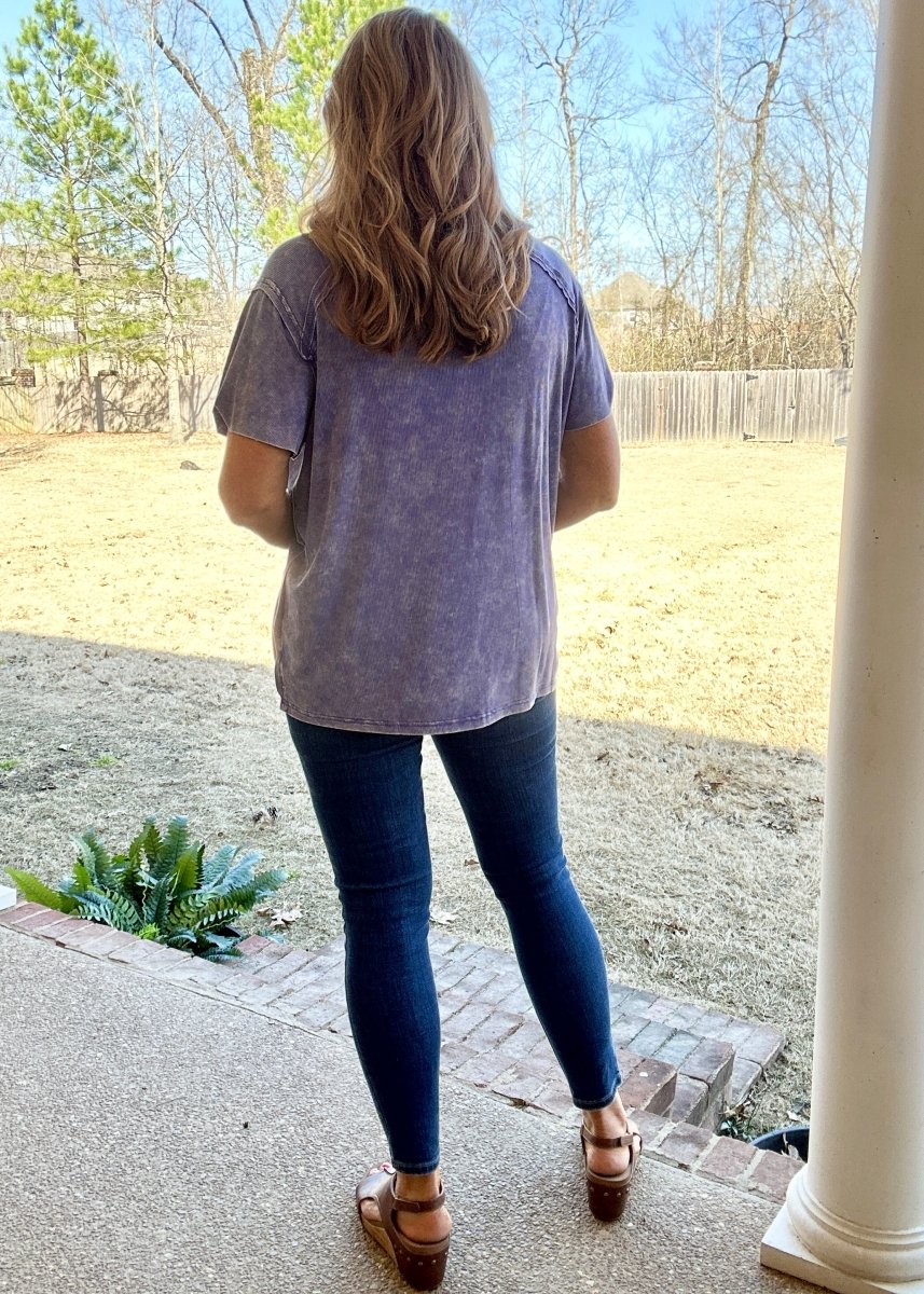 Ribbed Boat Neck Top - Marlin | Zenana - Casual Top - Jimberly's Boutique - Olive Branch - Mississippi