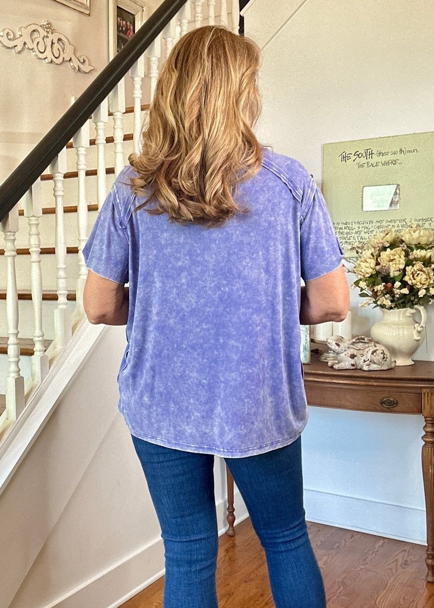 Ribbed Boat Neck Top - Marlin | Zenana - Casual Top - Jimberly's Boutique - Olive Branch - Mississippi