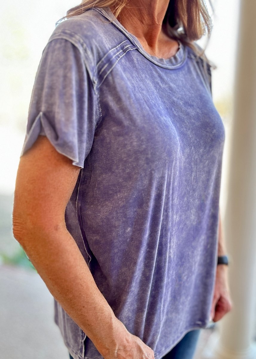 Ribbed Boat Neck Top - Marlin | Zenana - Casual Top - Jimberly's Boutique - Olive Branch - Mississippi
