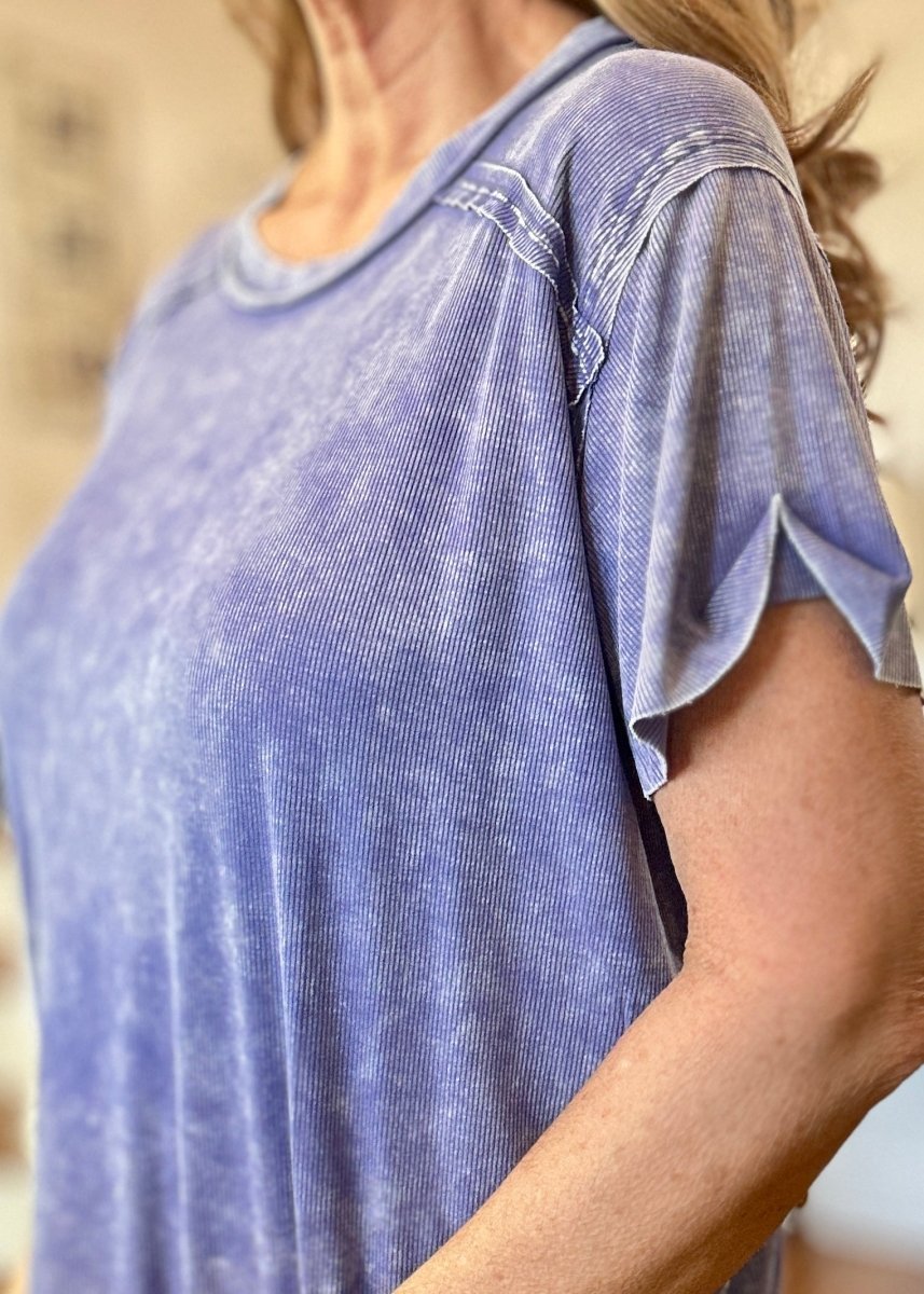 Ribbed Boat Neck Top - Marlin | Zenana - Casual Top - Jimberly's Boutique - Olive Branch - Mississippi