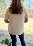 Ribbed Boat Neck Top - Sand Beige | Zenana - Casual Top - Jimberly's Boutique - Olive Branch - Mississippi