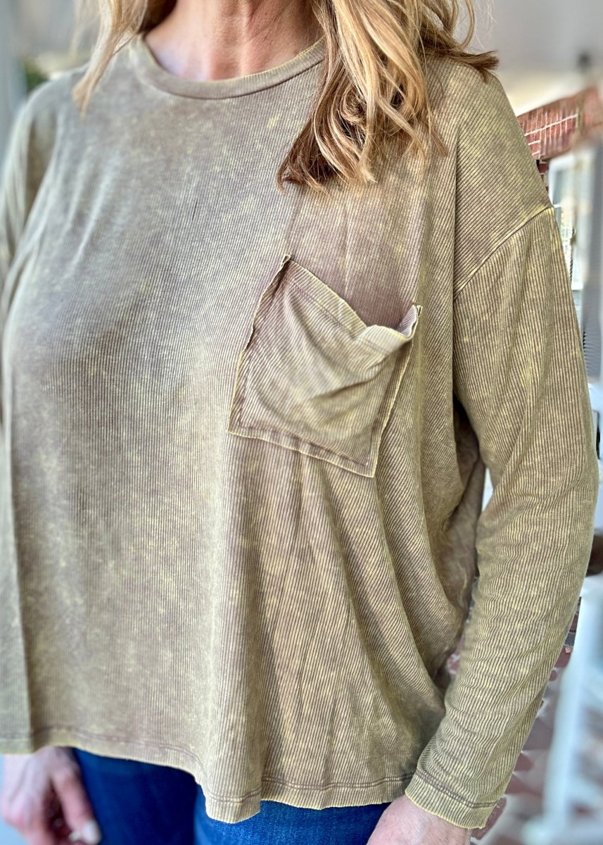 Ribbed Dolman Sleeve Top - Mocha | Zenana - Jimberly's Boutique - Olive Branch - Mississippi