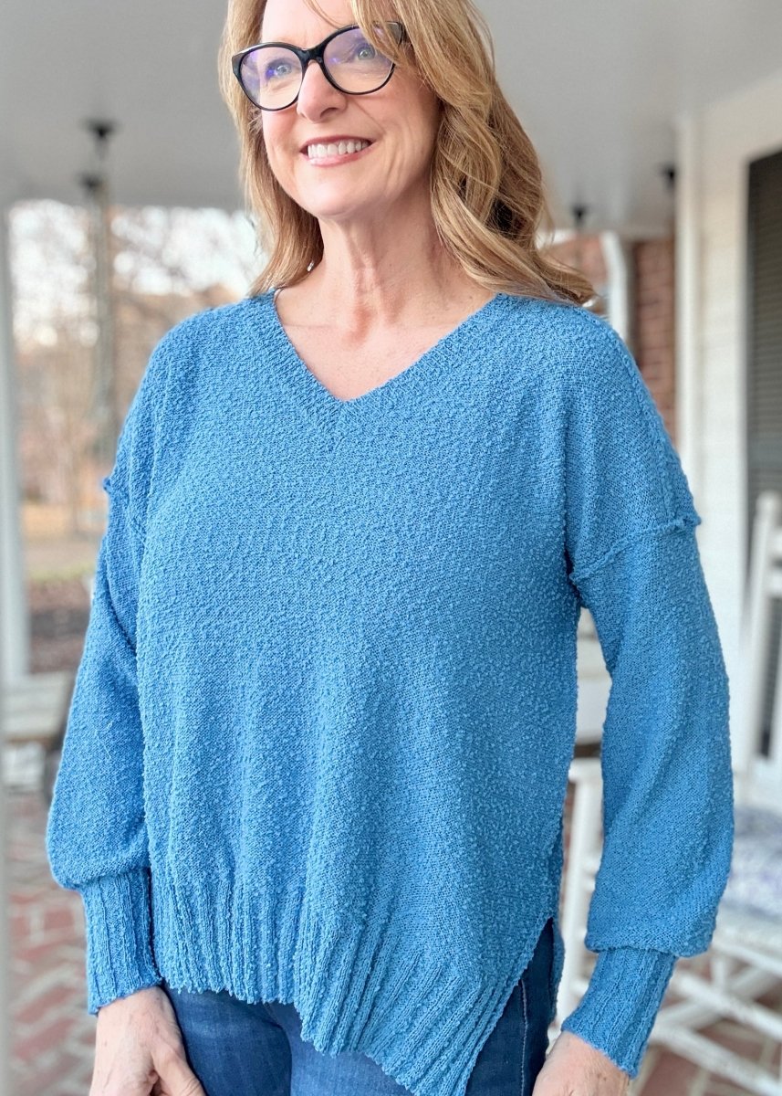Rocky Road Sweater - Dusty Blue - sweater - Jimberly's Boutique - Olive Branch - Mississippi