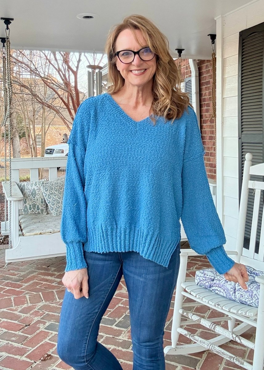 Rocky Road Sweater - Dusty Blue - sweater - Jimberly's Boutique - Olive Branch - Mississippi