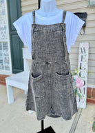 Rosie Acid Wash Romper - Ash Black - Jimberly's Boutique - Olive Branch - Mississippi