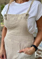 Rosie Acid Wash Romper - Ash Mocha - Jimberly's Boutique - Olive Branch - Mississippi