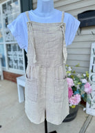 Rosie Acid Wash Romper - Ash Mocha - Jimberly's Boutique - Olive Branch - Mississippi