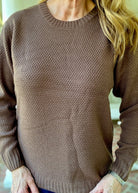 Round Neck Basic Sweater - Brown - sweater - Jimberly's Boutique - Olive Branch - Mississippi