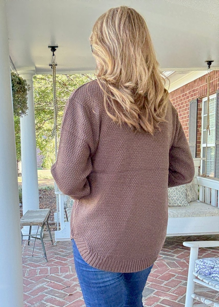 Round Neck Basic Sweater - Brown - sweater - Jimberly's Boutique - Olive Branch - Mississippi