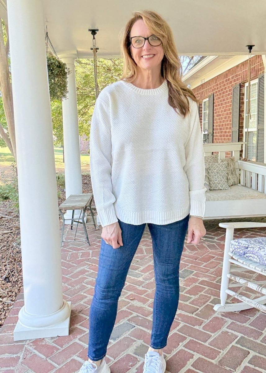 Round Neck Basic Sweater - Ivory - sweater - Jimberly's Boutique - Olive Branch - Mississippi