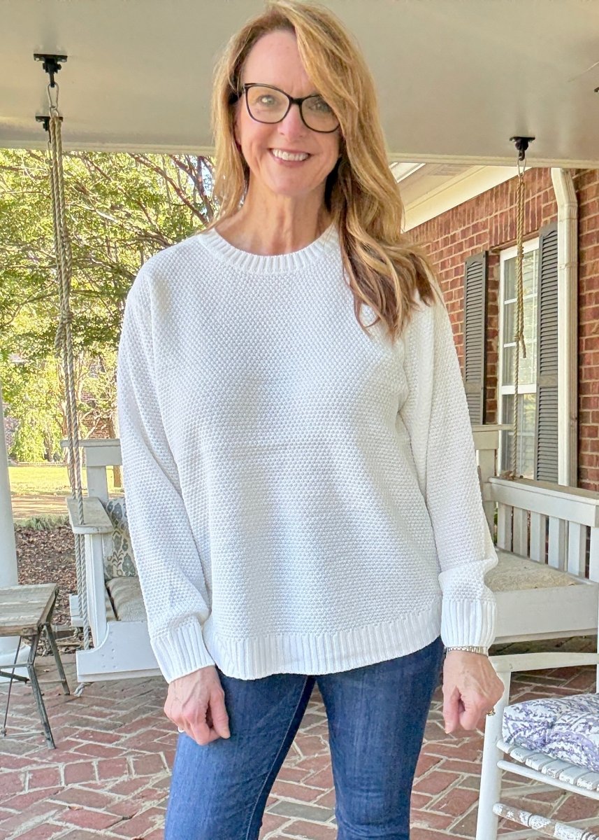 Round Neck Basic Sweater - Ivory - sweater - Jimberly's Boutique - Olive Branch - Mississippi
