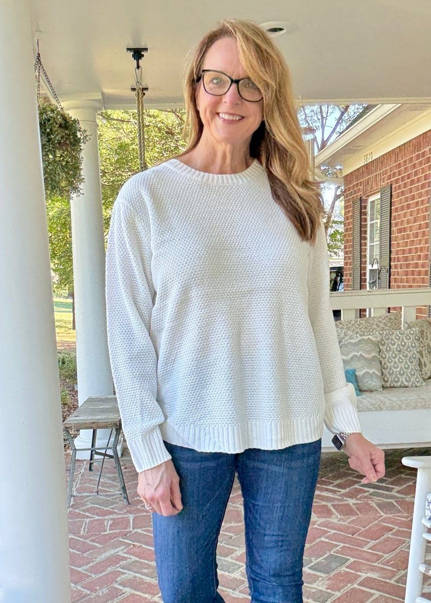 Round Neck Basic Sweater - Ivory - sweater - Jimberly's Boutique - Olive Branch - Mississippi