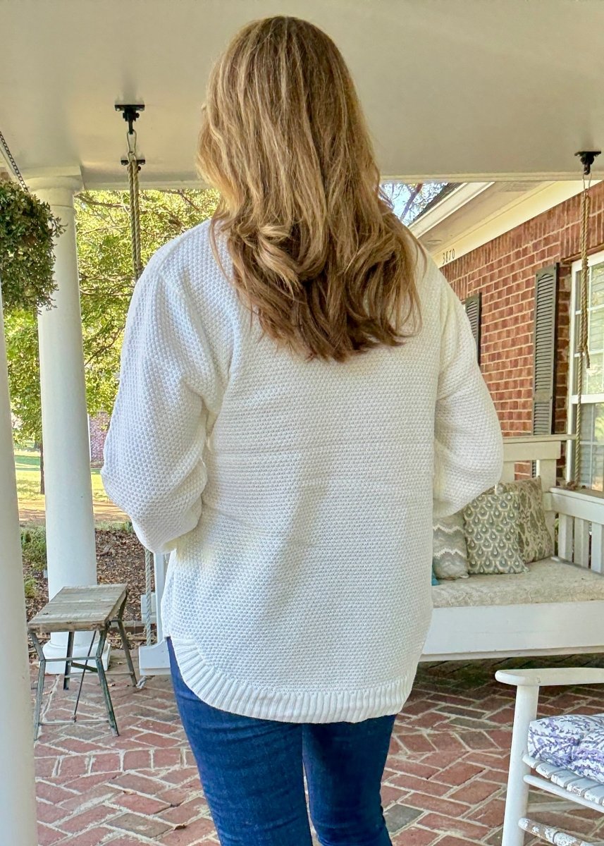 Round Neck Basic Sweater - Ivory - sweater - Jimberly's Boutique - Olive Branch - Mississippi