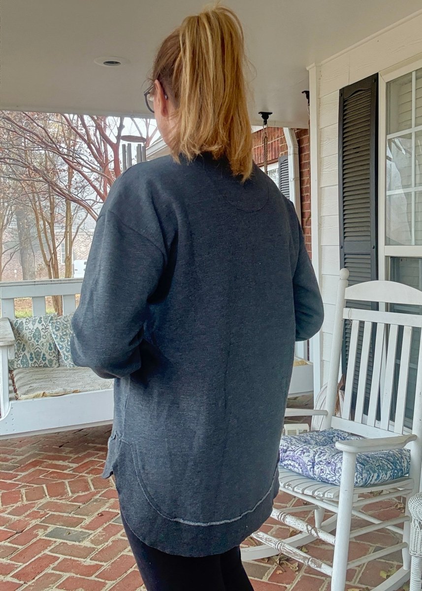 Royce Christian Cross Black Fleece Poncho - Royce Sweatshirt - Jimberly's Boutique - Olive Branch - Mississippi