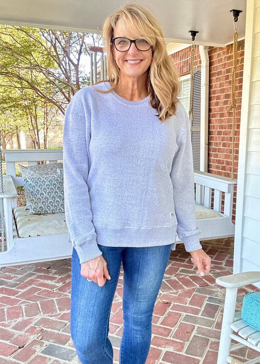 Royce Long Sleeve French Terry Fleece - Oatmeal - Royce Long Sleeve Tee - Jimberly's Boutique - Olive Branch - Mississippi