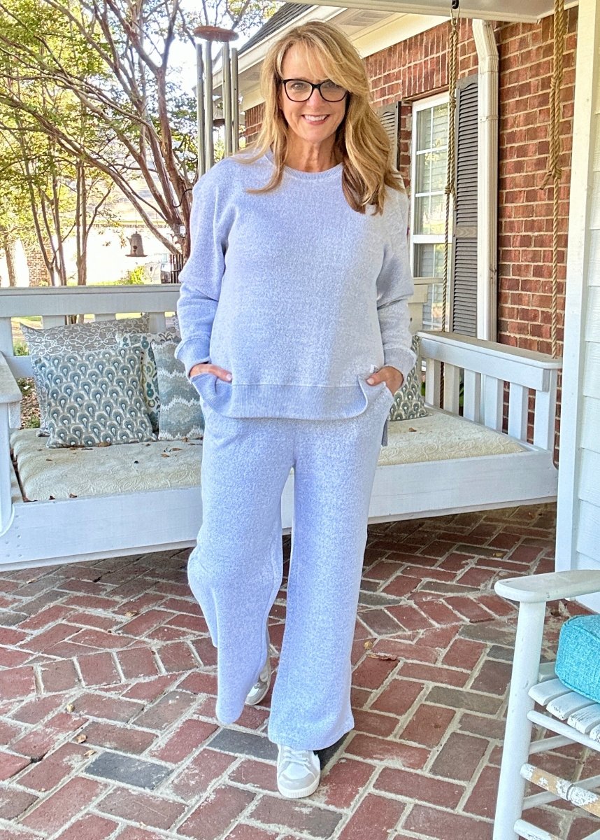 Royce Long Sleeve French Terry Fleece - Oatmeal - Royce Long Sleeve Tee - Jimberly's Boutique - Olive Branch - Mississippi