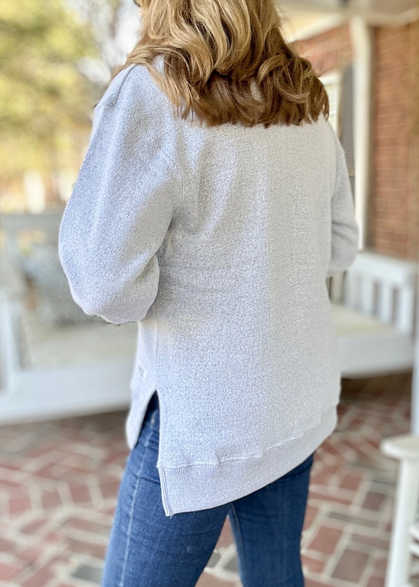 Royce Long Sleeve French Terry Fleece - Oatmeal - Royce Long Sleeve Tee - Jimberly's Boutique - Olive Branch - Mississippi
