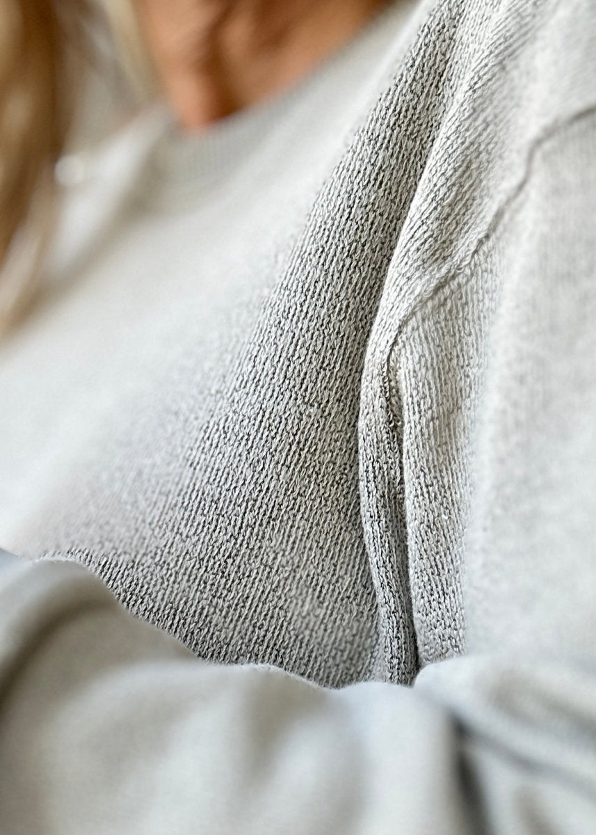 Royce Long Sleeve French Terry Fleece - Sand - Royce Long Sleeve Tee - Jimberly's Boutique - Olive Branch - Mississippi