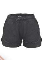 Royce Melange Poncho Shorts - Black - Shorts - Jimberly's Boutique - Olive Branch - Mississippi