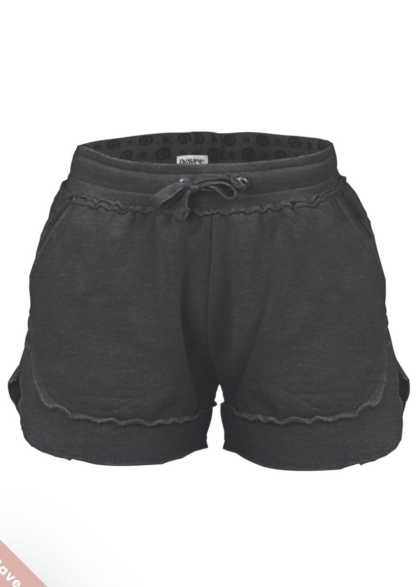 Royce Melange Poncho Shorts - Black - Shorts - Jimberly's Boutique - Olive Branch - Mississippi