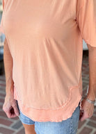 Royce Poncho Top Rounded Bottom - Creamsicle - Royce Poncho Shirt - Jimberly's Boutique - Olive Branch - Mississippi