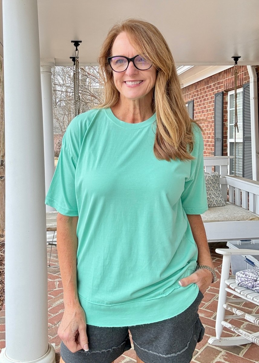 Royce Poncho Top Rounded Bottom - Island Reef - Royce Poncho Shirt - Jimberly's Boutique - Olive Branch - Mississippi
