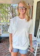 Royce Poncho Top Rounded Bottom - Ivory - Royce Poncho Shirt - Jimberly's Boutique - Olive Branch - Mississippi