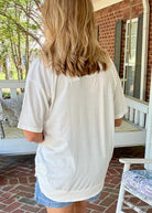 Royce Poncho Top Rounded Bottom - Ivory - Royce Poncho Shirt - Jimberly's Boutique - Olive Branch - Mississippi