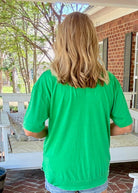 Royce Poncho Top Rounded Bottom - Kelly Green - Royce Poncho Shirt - Jimberly's Boutique - Olive Branch - Mississippi