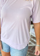 Royce Poncho Top Rounded Bottom - Lavender - Royce Poncho Shirt - Jimberly's Boutique - Olive Branch - Mississippi