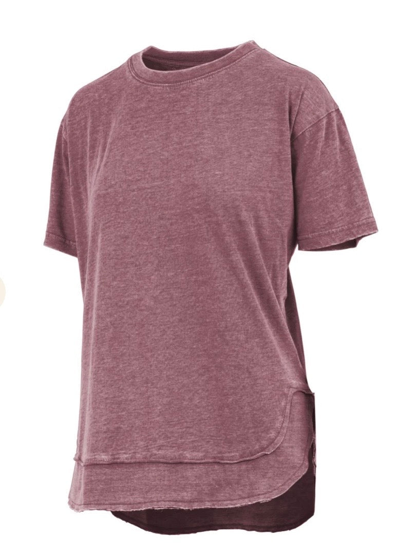 Royce Poncho Top Rounded Bottom - Maroon - Royce Poncho Shirt - Jimberly's Boutique - Olive Branch - Mississippi