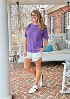 Royce Poncho Top Rounded Bottom - Purple - Royce Poncho Shirt - Jimberly's Boutique - Olive Branch - Mississippi
