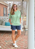 Royce Poncho Top Rounded Bottom - Sage - Royce Poncho Shirt - Jimberly's Boutique - Olive Branch - Mississippi