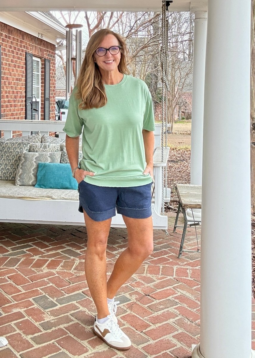 Royce Poncho Top Rounded Bottom - Sage - Royce Poncho Shirt - Jimberly's Boutique - Olive Branch - Mississippi