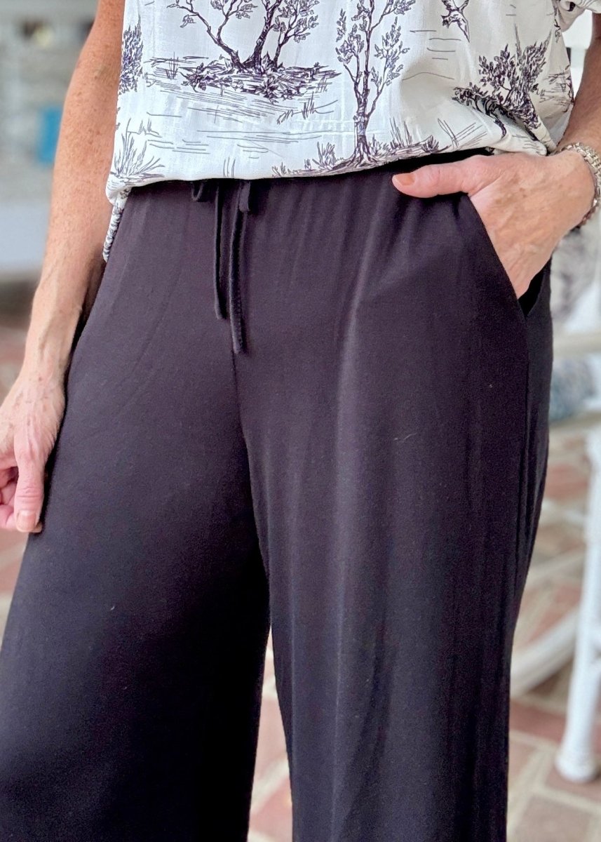 Ruffled Wide Leg Pants - Black - casual pants - Jimberly's Boutique - Olive Branch - Mississippi
