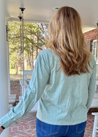 Sage Long Sleeve Cotton Slub Top | Kori - Jimberly's Boutique - Olive Branch - Mississippi