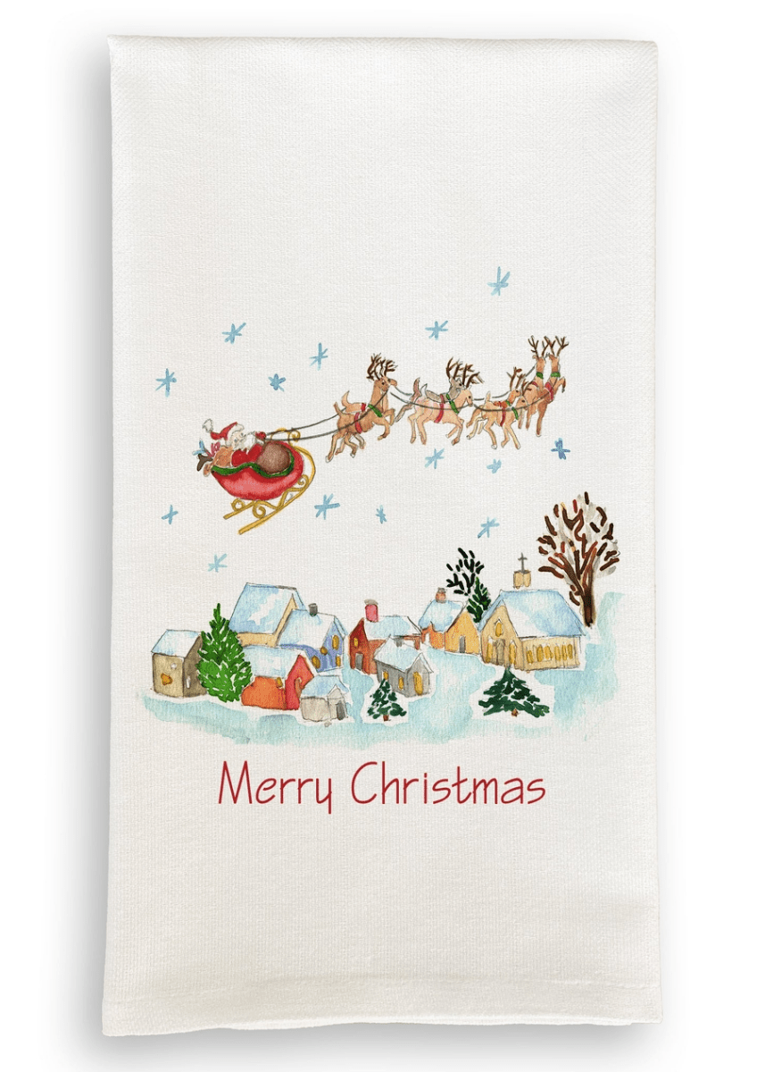 Santa is on his way Tea Towel - Dishtowel - Jimberly's Boutique - Olive Branch - Mississippi