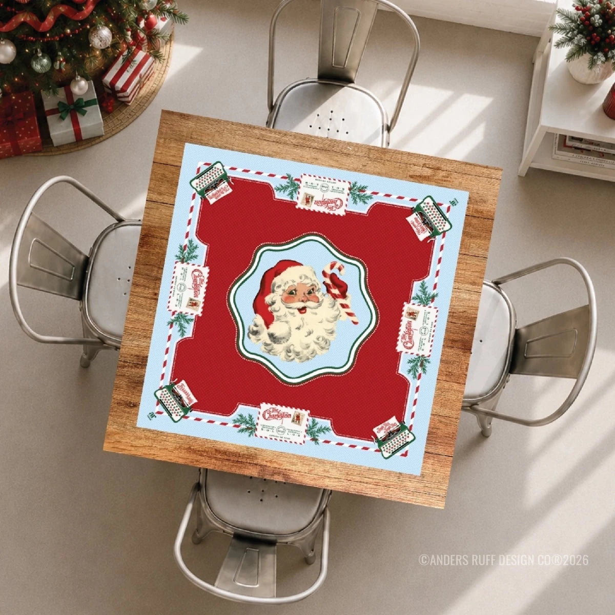 Santa’s Mahjong Mail Mahjong Mat | Anders Ruff - Mahjong Mat -Jimberly's Boutique-Olive Branch-Mississippi