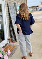 Sassy Striped Barrel Pants/Jeans - Blue - Barrel Jeans/Pants - Jimberly's Boutique - Olive Branch - Mississippi