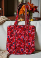 Scarlet Blooms Floral Tote Bag - floral tote bag - Jimberly's Boutique - Olive Branch - Mississippi