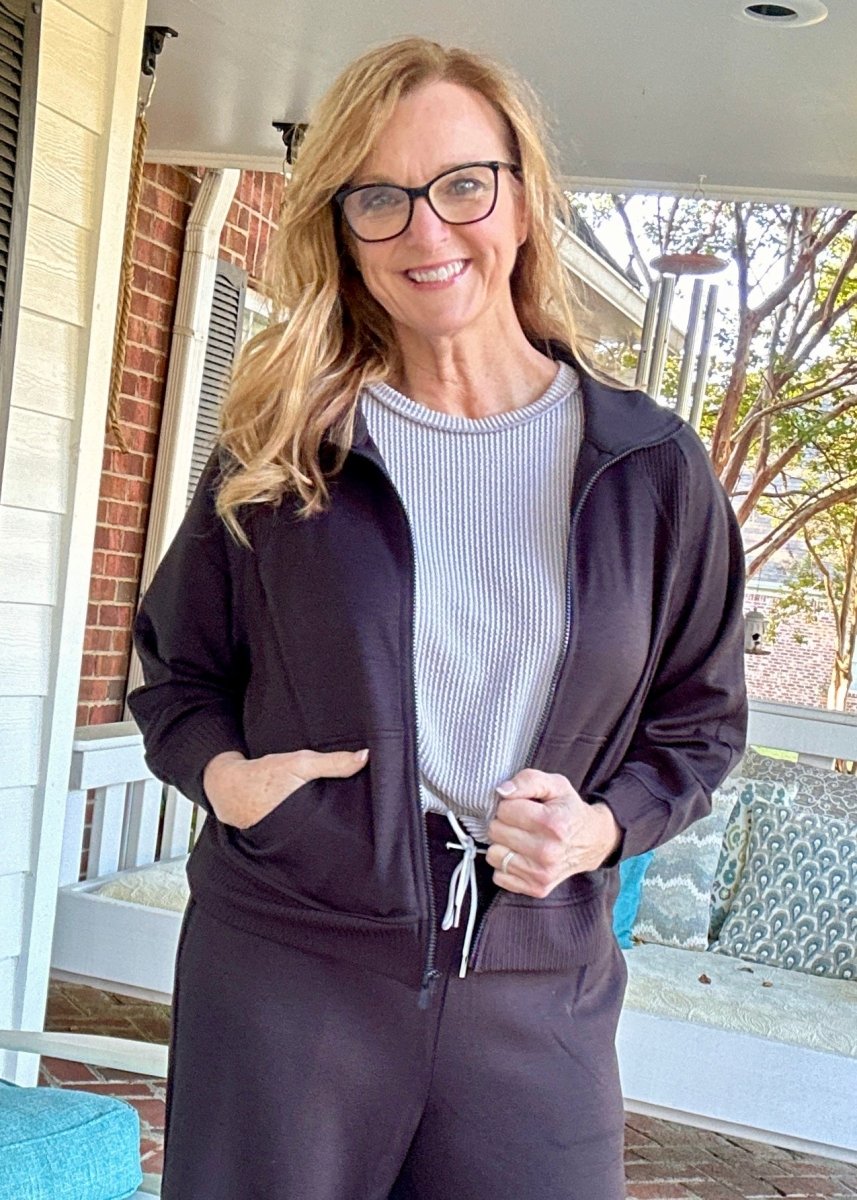 Scuba Full Zip Jacket - Black | Zenana - Jacket - Jimberly's Boutique - Olive Branch - Mississippi