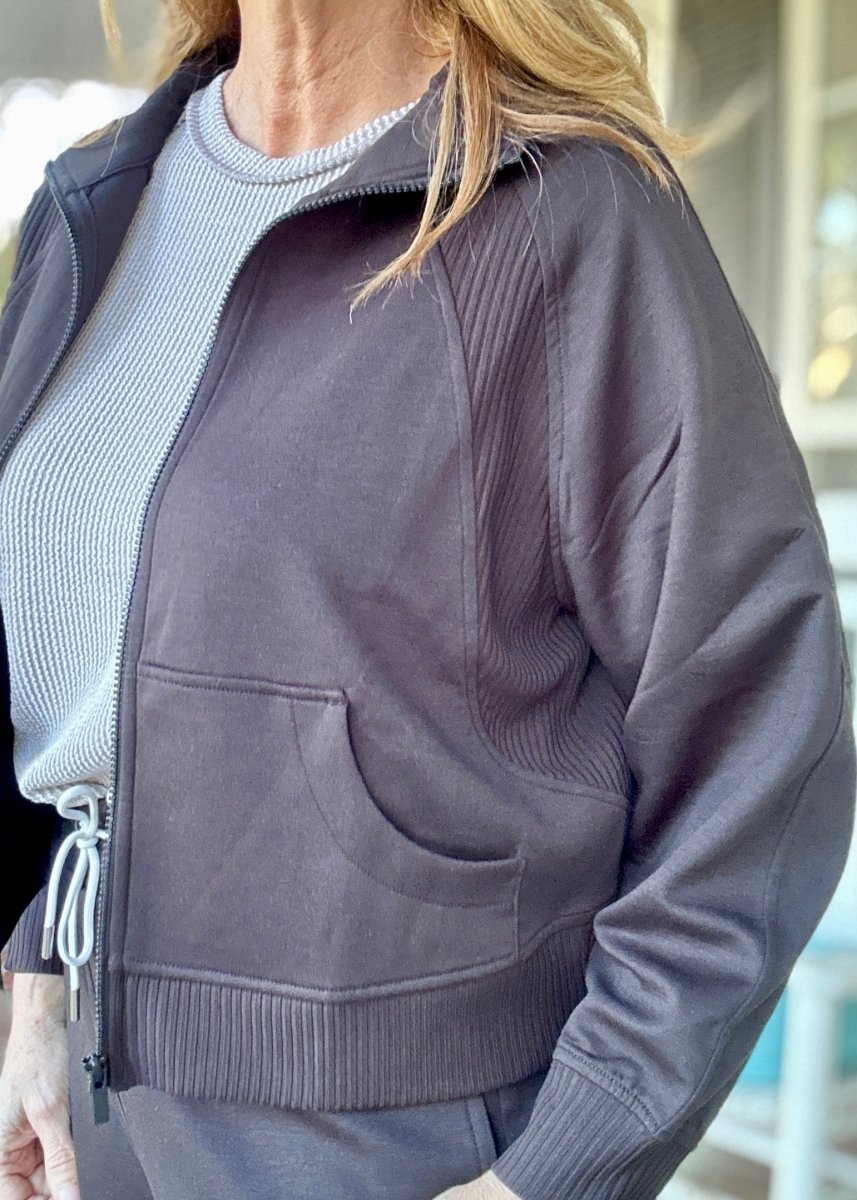 Scuba Full Zip Jacket - Black | Zenana - Jacket - Jimberly's Boutique - Olive Branch - Mississippi