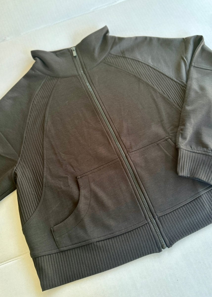 Scuba Full Zip Jacket - Black | Zenana - Jacket - Jimberly's Boutique - Olive Branch - Mississippi