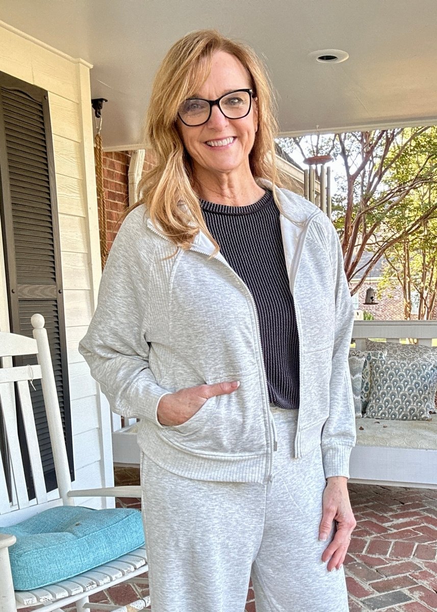 Scuba Full Zip Jacket - Heather Grey | Zenana - Jacket - Jimberly's Boutique - Olive Branch - Mississippi