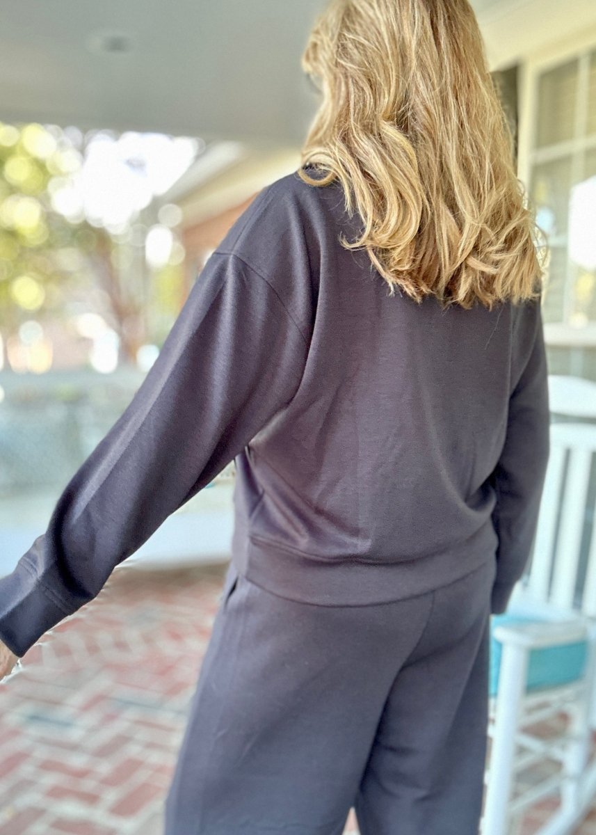 Scuba Half Zip Pullover - Black | Zenana - Casual Top - Jimberly's Boutique - Olive Branch - Mississippi
